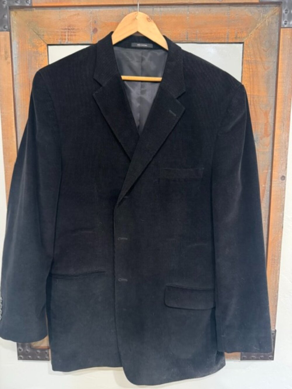 Alfani Corduroy Sport Coat (46L) - Black 3 Button - EXCELLENT Condition